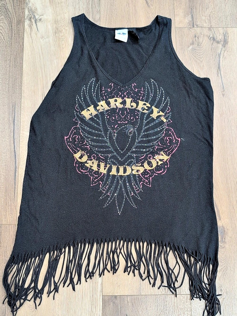 Harley-Davidson Graphic Fringe Tank Top Black Size 1W